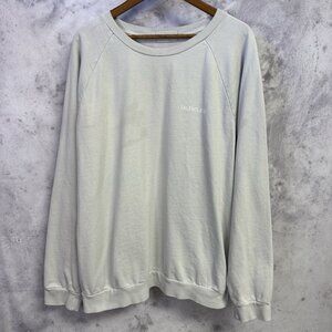 Talentless Sweatshirt Mens 2XL White Crew Neck Fleece